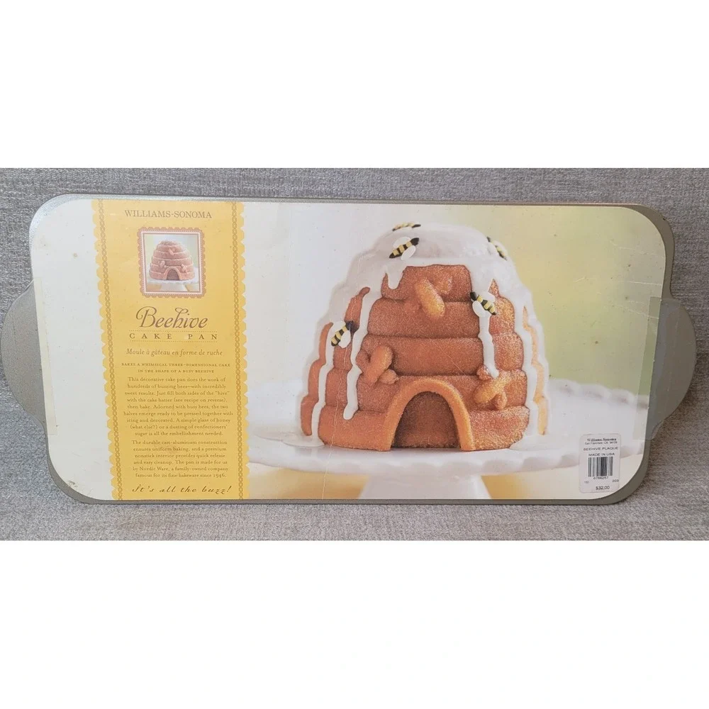 Williams Sonoma Nordic Ware Beehive Cake Pan 10 Cup Cast Aluminum USA Honey Bee